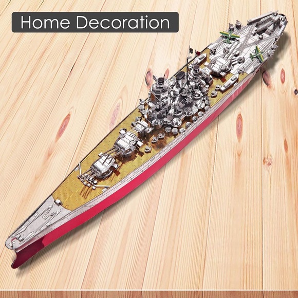 Piececool 3D Metal Puzzle Military Watercraft,Yamato Battleship Building Kit - Picture 11 of 14